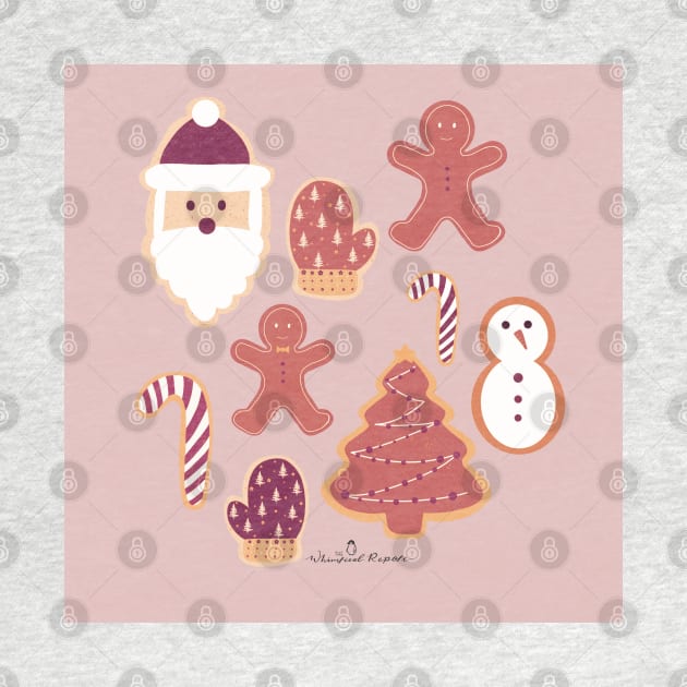 Christmas Cookies - Magenta and Cream Palette | Pattern by thewhimsicalrepose